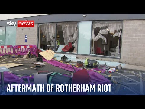 UK riots: Aftermath of violence in Rotherham