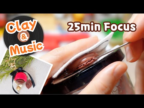 [作業用BGM] かじりかけマカロンの形づくり♪🎧 Work/Study with me | Clay Art & Music & Chill