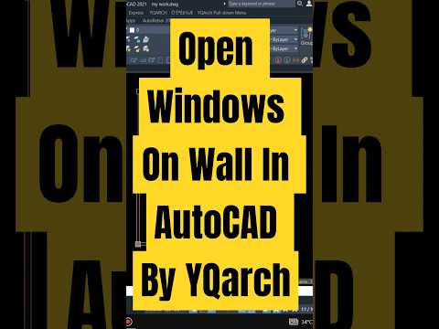 Open Windows On Wall In AutoCAD By YQarch #autocad #windows #wall #yqarch #autocadplan #floorplan