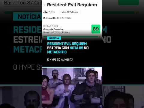 NOVO RESIDENT EVIL com NOTA 89 no METACRITIC #gameplayrj #davyjones #residentevil #capcom #requiem