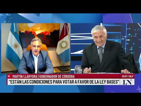 Martín Llaryora: Están las condiciones para votar a favor de la Ley Bases