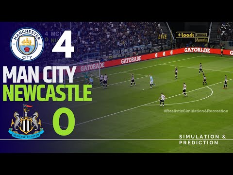 Manchester  City 4-0 Newcastle Match Highlights | Premier League 24/25 Simulation/Recreation