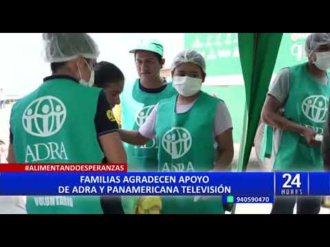 FAMILIAS AGRADECEN APOYO DE ADRA Y PANAMERICANA TELEVISIÓN