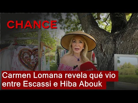 Carmen Lomana revela qué vio entre Escassi e Hiba Abouk y advierte a la actriz