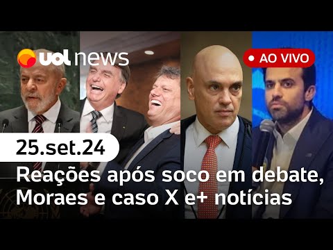 Pablo Marçal responde ministra após soco em debate; Moraes e X/Twitter e+ notícias ao vivo| UOL News