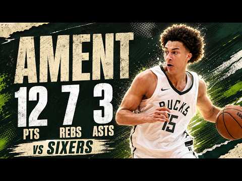 Nate Ament 12 pts 7 rebs 3 asts vs Sixers 2026 Summer League