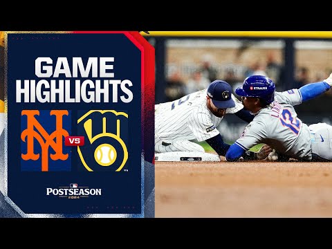 Mets vs. Brewers NL Wild Card Game 3 Highlights (10/3/24) | MLB Highlights