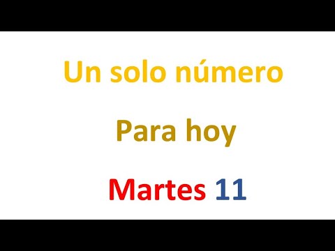 Un solo número para hoy Martes 11 de FEBRERO, EL CAMPEÓN DE LOS NÚMEROS