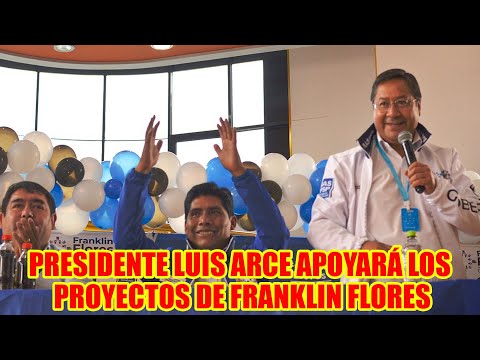 FRANKLIN FLORES JUNTO AL PRESIDENTE LUIS ARCE DESDE LA CIUDAD DEL ALTO..
