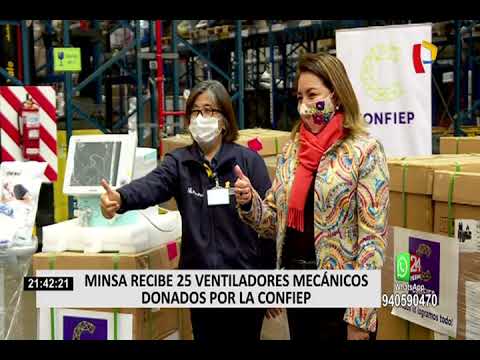 Minsa recibe 25 ventiladores mecánicos donados por la Confiep