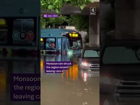 ‘Raging’ floods hit streets of New Mexico