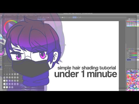 simple hair shading tutorial under 1 minute