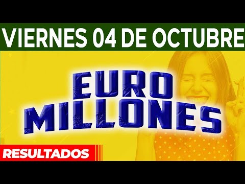 Resultado del sorteo Euromillones del Viernes 4 de Octubre del 2024.