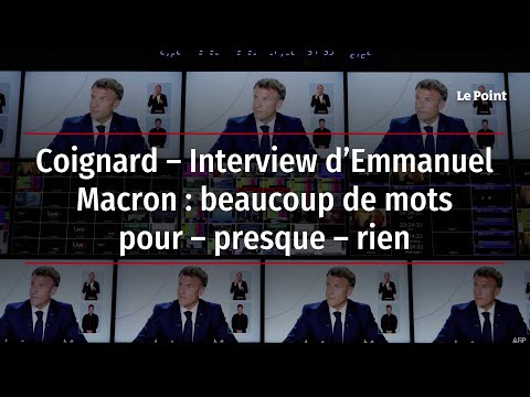 Coignard – Interview d’Emmanuel Macron : beaucoup de mots pour – presque – rien