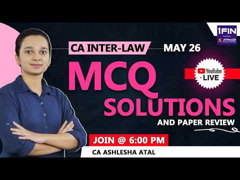 CA Inter Corporate Laws | MCQ Solution & Paper Review | May 2026 Attempt | Detailed Analysis