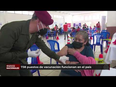 738 puestos de vacunación funcionan en todo el país
