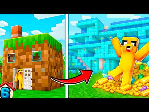 ¡EVOLUCIONÉ de CASA POBRE a CASA DE MILLONARIO en MINECRAFT! 🏠😎 LOS VECINOS #6 (MIKECRACK)