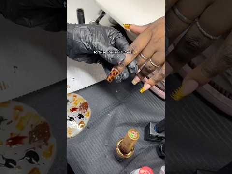 tortoise shell nail art tutorial 🤎🍂 #nailartdesigns #nailartvideos