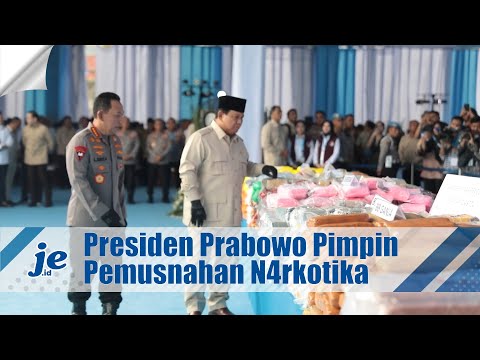 Presiden Prabowo Hadiri Pemusnahan Barang Bukti Nark0ba di Mabes Polri