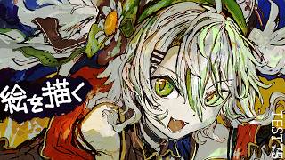 【活動再開目指して】絵を描くよ！！描く。塗る。生きる。ベンチマークテスト配信 第75回【#鴨見カモミ／CAMOMI Camomi】