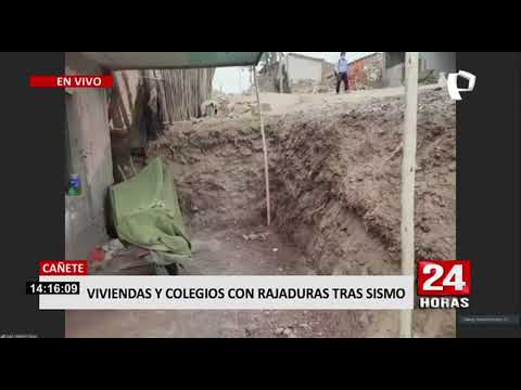 Cañete: viviendas y colegios presentan rajaduras tras sismo en Lima