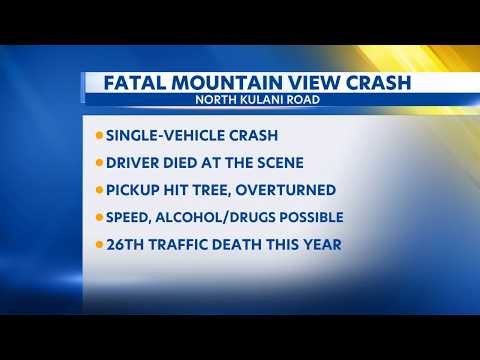 <strong>Man</strong> killed after pickup <strong>truck</strong> crashes into tree and flips over in Mountain View