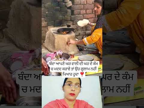 ਬੰਦਾ ਆਪਣੇ ਘਰ ਵਾਲੀ ਦੀ ਘਰ ਦੇ ਕੰਮ ਚ ਮਦਦ ਕਰਾਵੇ ❣️ #punjabimusic #song #newsong #trending #punjabi