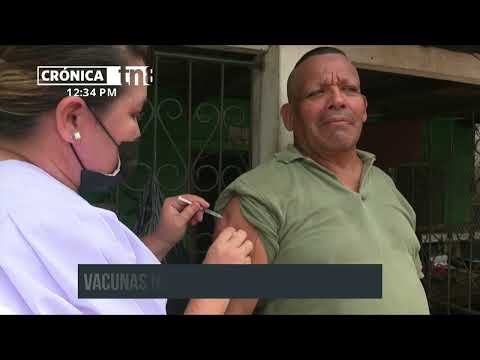 Aplican vacunas anti-COVID en el barrio Batahola Sur, Managua - Nicaragua