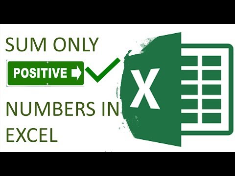 Excel Tip  SUM Only Positive Numbers