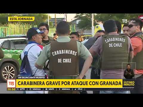 Atacada con una granada: Carabinera gravemente herida tras fiscalización en Pedro Aguirre Cerda
