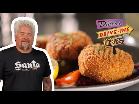 Guy Fieri Eats NewFoundLand Cod Cakes | Diners, Drive-Ins
and Dives | Food Network