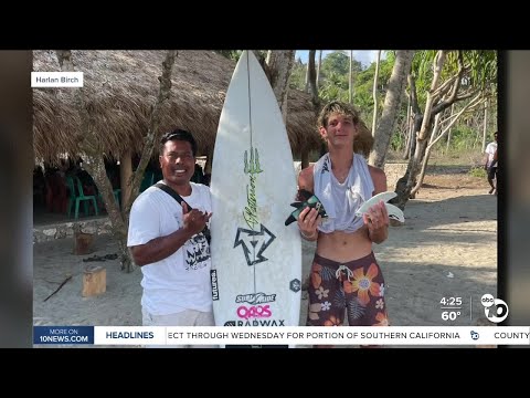 Teen surfer working to preserve the ocean