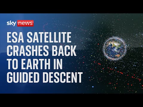 Watch live: European Space Agency satellite crashes back to earth in guided descent