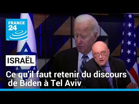 Aide à Gaza, solution à deux États...ce qu'il faut retenir du discours de Biden à Tel Aviv