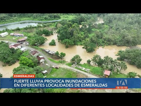 Poblaciones de Esmeraldas se declararon en alerta por desbordamientos de ríos a causa de lluvias