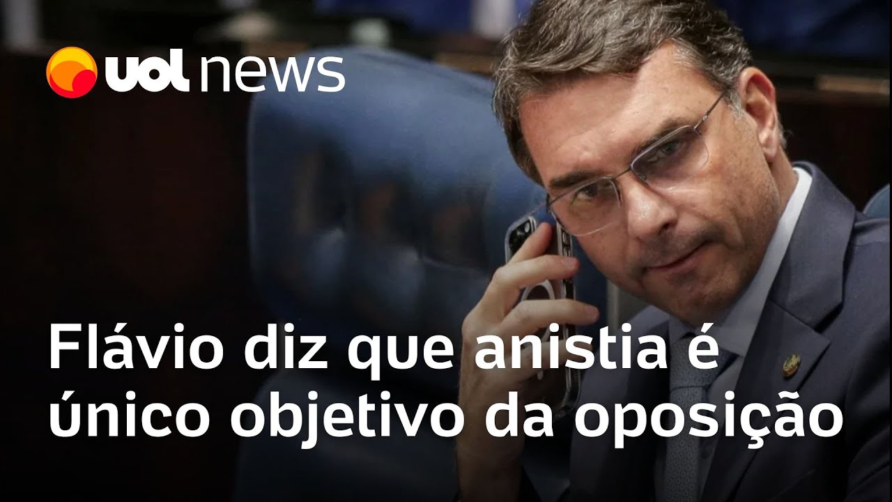 Flávio Bolsonaro diz que anistia é único objetivo da oposição e reforça que não fará acordo