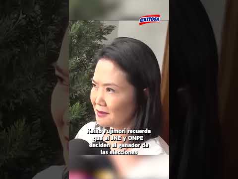 🔴🔵 Keiko Fujimori recordó que las instituciones electorales son las que proclaman al ganador