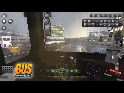 Bus Simulator Ultimate - Volvo 9900 In Rainy Weather + Washing Bus GamePlay