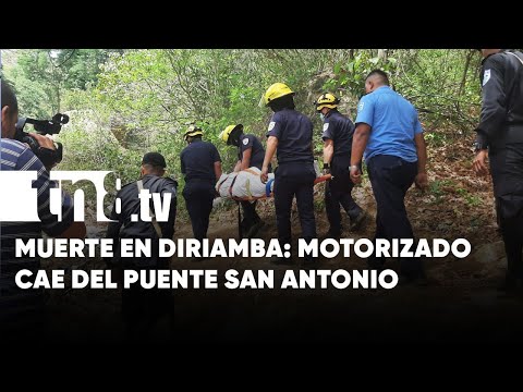 Muere motorizado al precipitarse en el Puente San Antonio, en Diriamba - Nicaragua