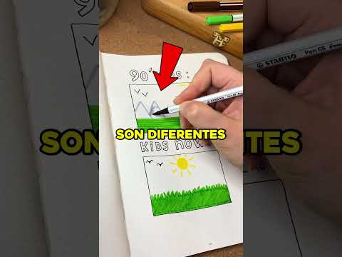 NIÑOS de los 90 DIBUJAN muy DIFERENTE a la GENERACIÓN Z 🤯🤔 #shorts