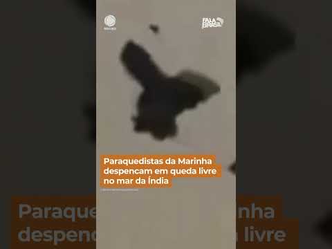 Paraquedistas da Marinha despencam em queda livre no mar da Índia #Shorts #FalaBrasil