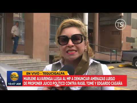 Marlene Alvarenga llega al MP denuncia amenazas por proponer juicio político contra Tomé y Casaña