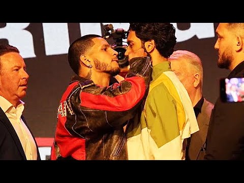 Edgar Berlanga PUTS HANDS ON Hamzah Sheeraz & TRADES WORDS at HEATED FACE OFF