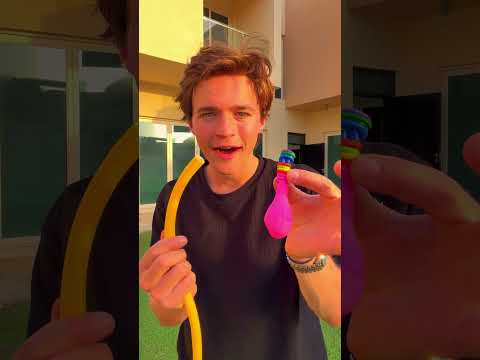 Water balloon popping slowmo