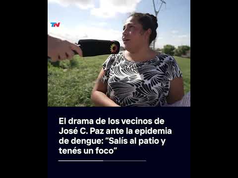 ESTE ES EL FOCO DEL DENGUE I El drama de los vecinos de José C  Paz ante la epidemia de dengue