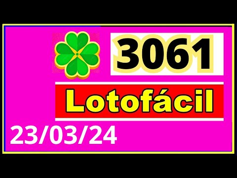 LotoFacil 3061 - Resultado da Lotofacil Concurso 3061