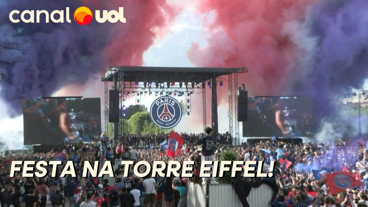 JOGADORES DO PSG COMEMORAM BI DA CHAMPIONS COM TORCEDORES