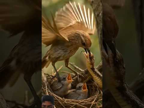 Bird vs Snake 🦜vs🐍 Ai Shorts #birds​ #nature​ #wildlife​