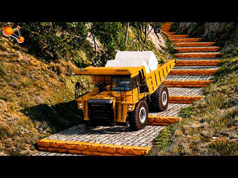 Stairs Vs Cars - BeamNG drive
