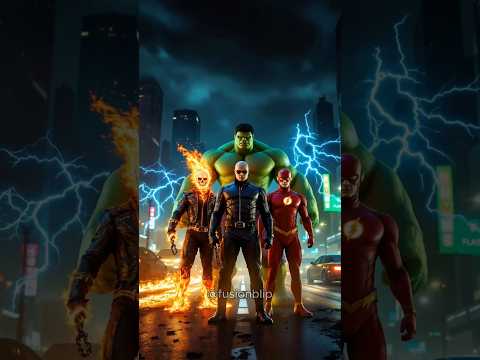 Hulk + Ghost Rider + Flash Fusion 👀🌪 #aiart #aishorts #aifusion #hulk #ghostrider #flash #epic
